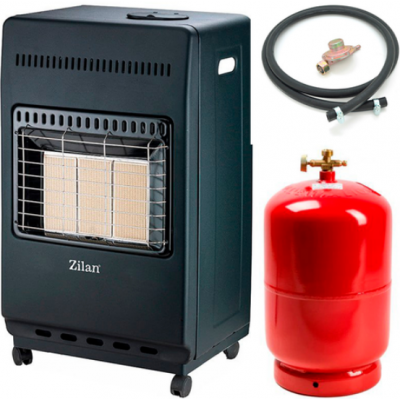 Газовий обігрівач Zilan ZLN2830 + балон 12л, потужність 4200Вт, Box