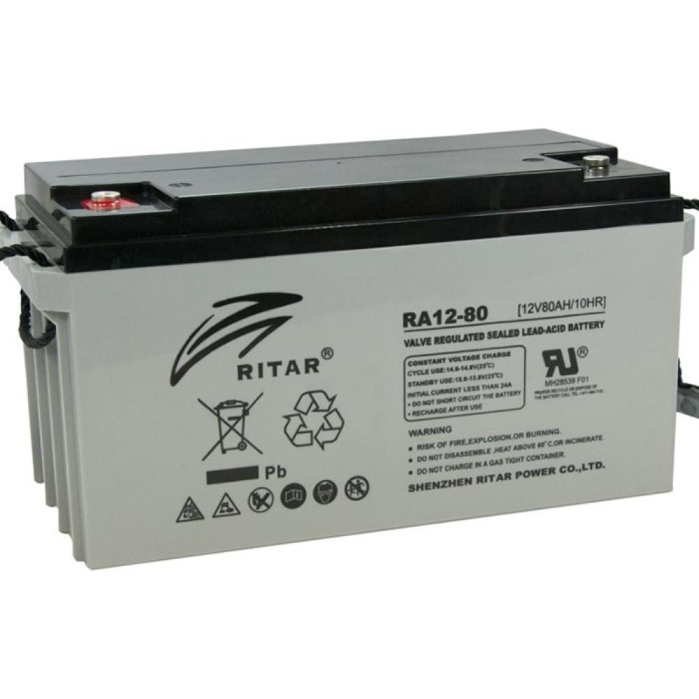 Аккумулятор Ritar AGM DC12-80, Gray Case, (12V 80Ah)