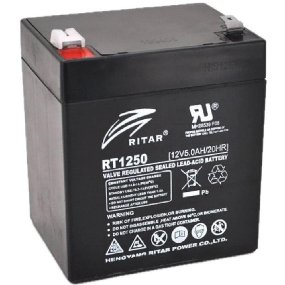 Аккумулятор Ritar AGM RT1250B, Black Case, 12V 5.0Ah