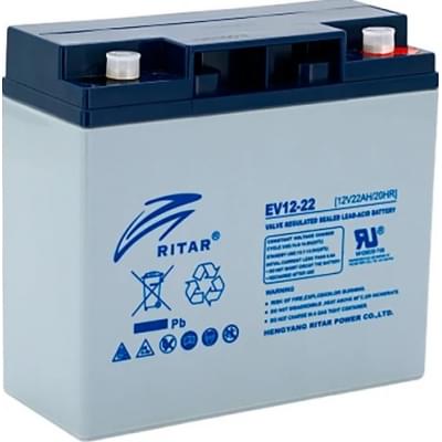 Аккумулятор свинцово-кислотный(AGM) Ritar EV12-22, 12V 22Ah