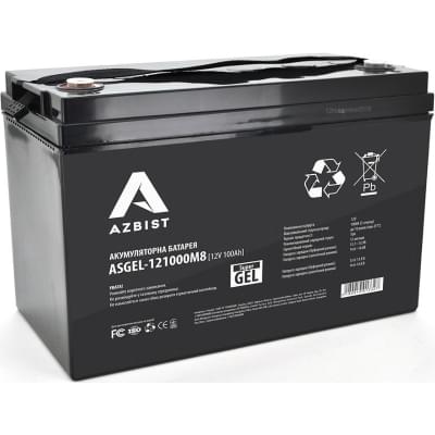 Акумулятор гелевий Azbist Super GEL ASGEL-121000M8 Black Case 12V 100Ah Q1/36