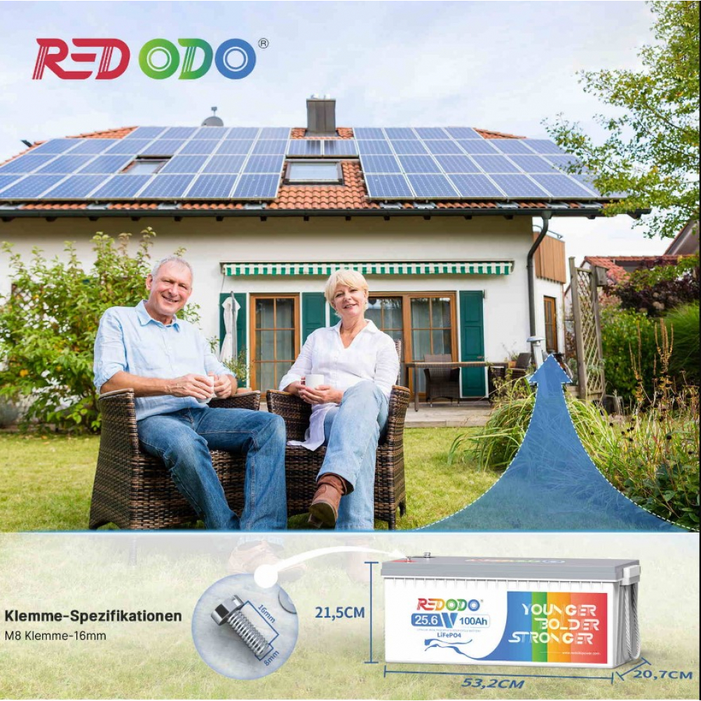 Акумулятор Redodo  2,56kWh LiFePO4  (24V 100Ah)