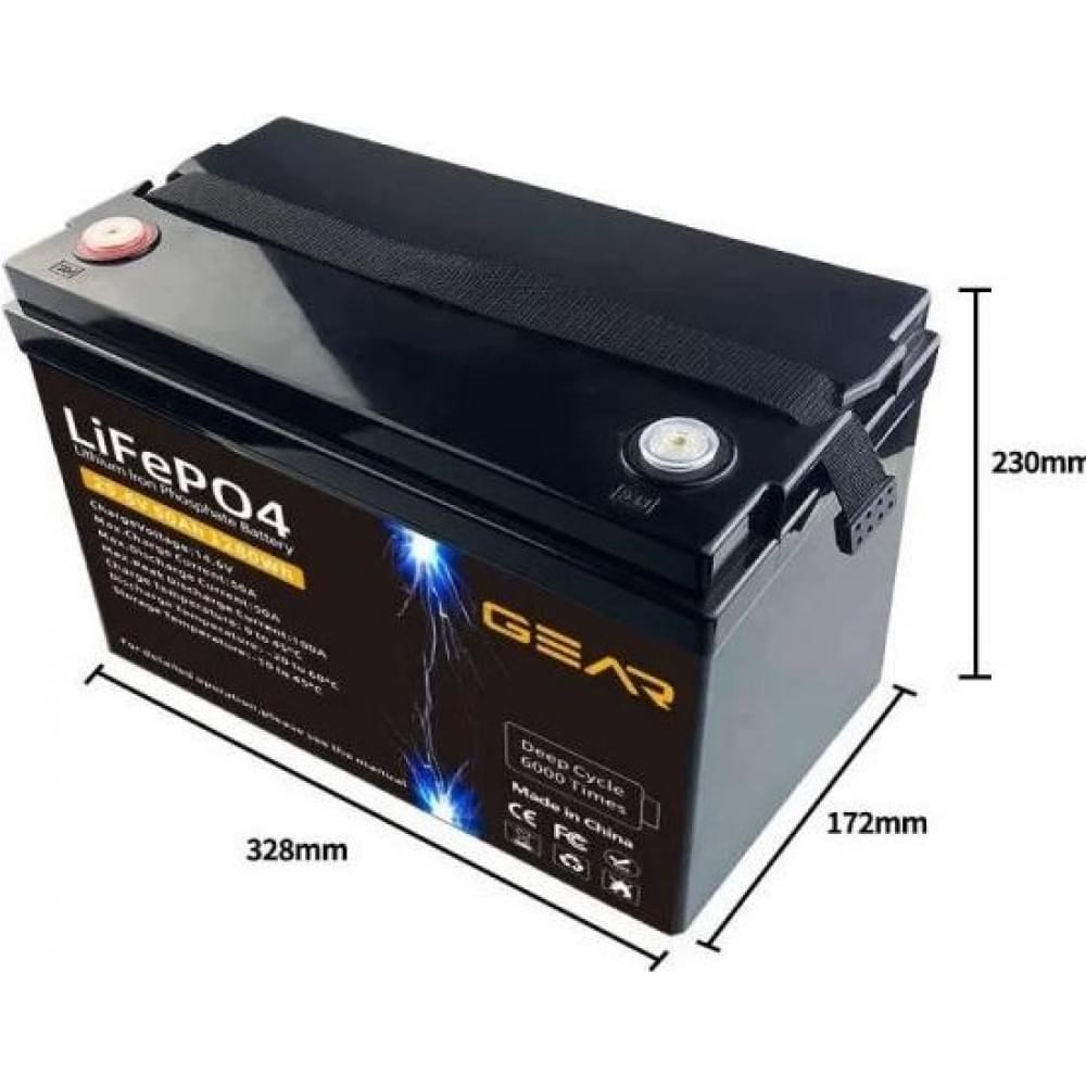 Акумулятор Gear LiFePO4 25.6V 50AH (BMS-50A/50A), Q1