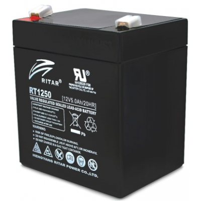 Аккумулятор свинцово-кислотный (AGM) Ritar AGM RT1250B Black Case (12V 5Ah)