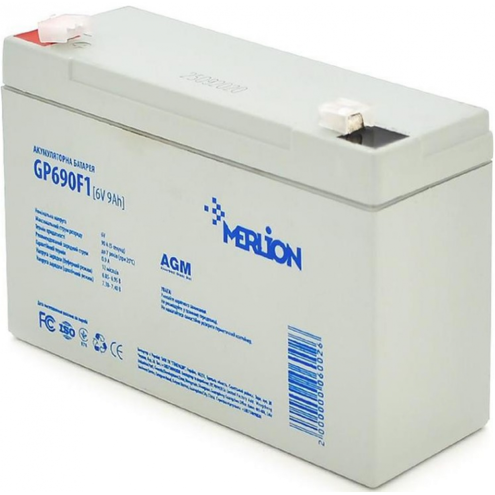 Аккумулятор Merlion AGM GP690F1 6V 9Ah