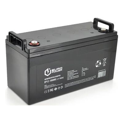 Акумулятор свинцево-кислотний Europower AGM EP12-100M8 12 V 100 Ah Black Q1