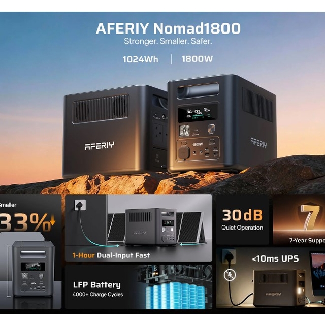 Зарядная станция Aferiy AF-P180, LiFePO4 1024 Вт·ч.