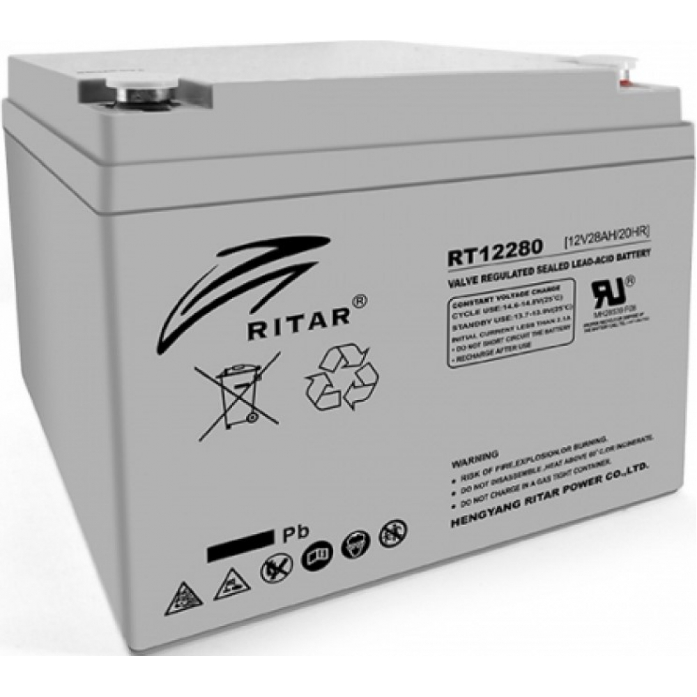Аккумулятор Ritar AGM RT12280, Gray Case, (12V 28.0Ah)