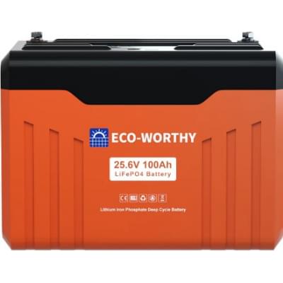Аккумулятор литий-железо-фосфатный Eco-Worthy Eco-Worthy-251004 LiFePO4 25,6V 100Ah