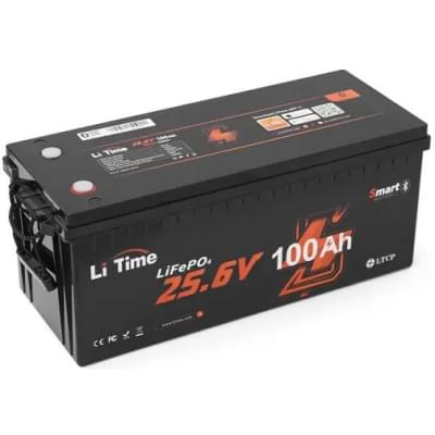 Аккумулятор литий-железо-фосфатный LiTime LiFePO4 25.6V 100Ah BT, 2560Wh, BMS 100A