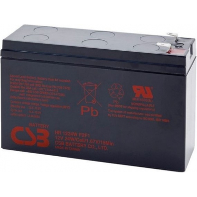 Акумулятор свинцево-кислотний (AGM) CSB HR1224WF2 AGM (12V 6,5Ah)