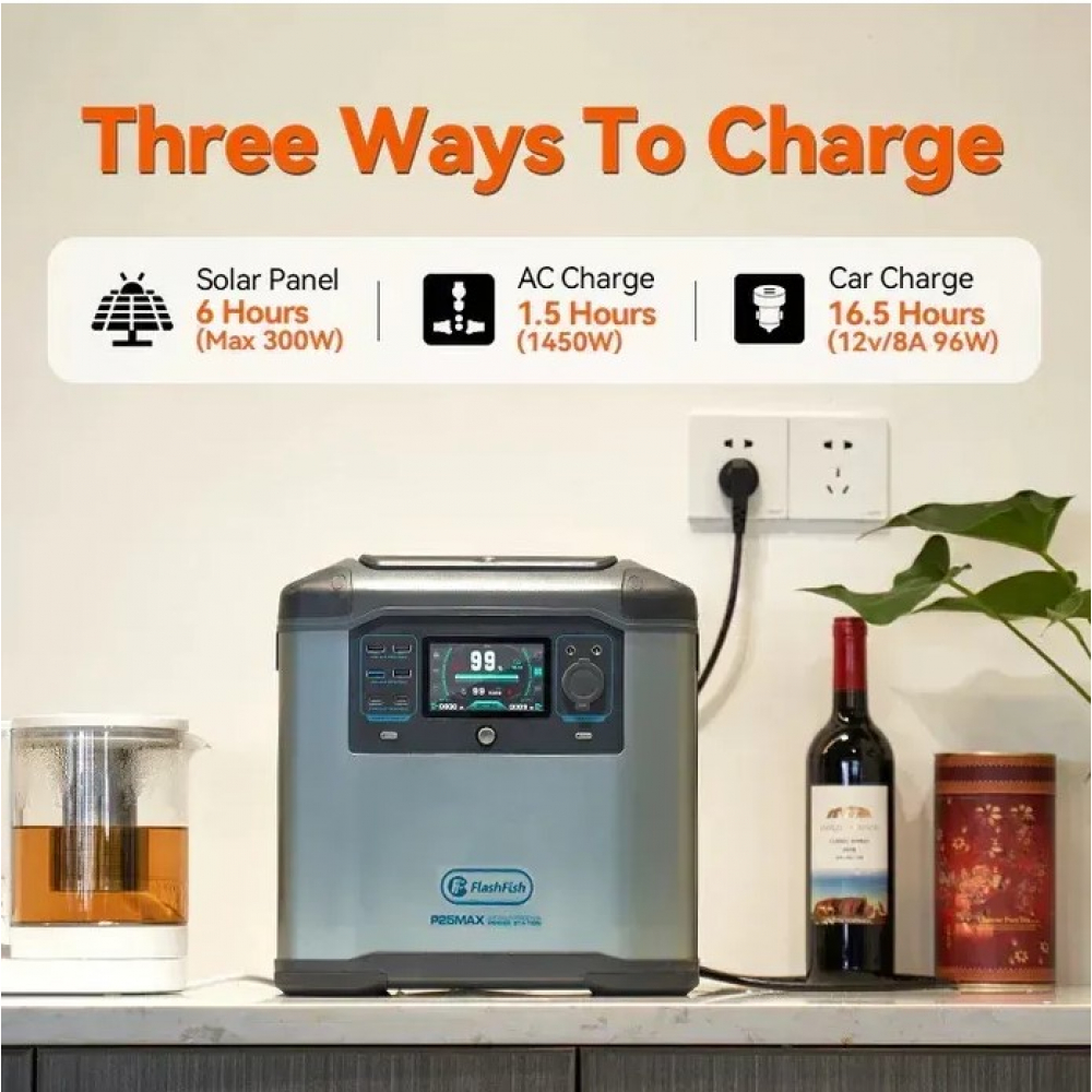 Портативна зарядна станція FlashFish P25MAX 2000W 1935Wh