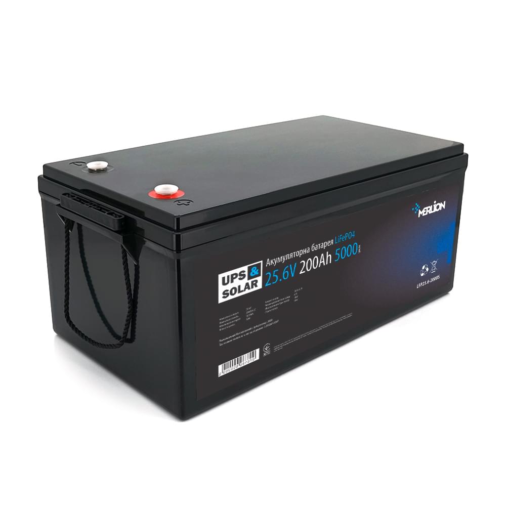 Аккумулятор Merlion LiFePO4 25.6V 200AH (8S1P/BMS-100A)
