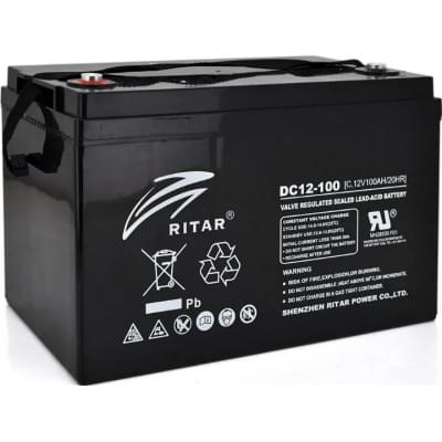 Акумулятор карбоновий Ritar Carbon DC12-100C Black Case (12V 100Ah)