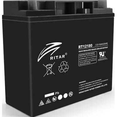 Акумулятор свинцево-кислотний (AGM) Ritar AGM RT12180B Black Case (12V 18Ah)