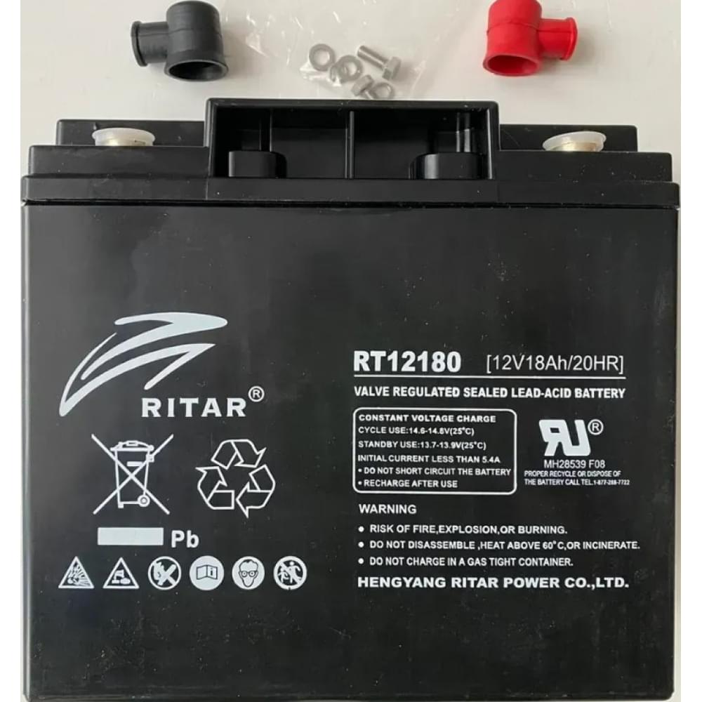 Аккумулятор Ritar AGM RT12180B, Black Case, (12V 18.0Ah)