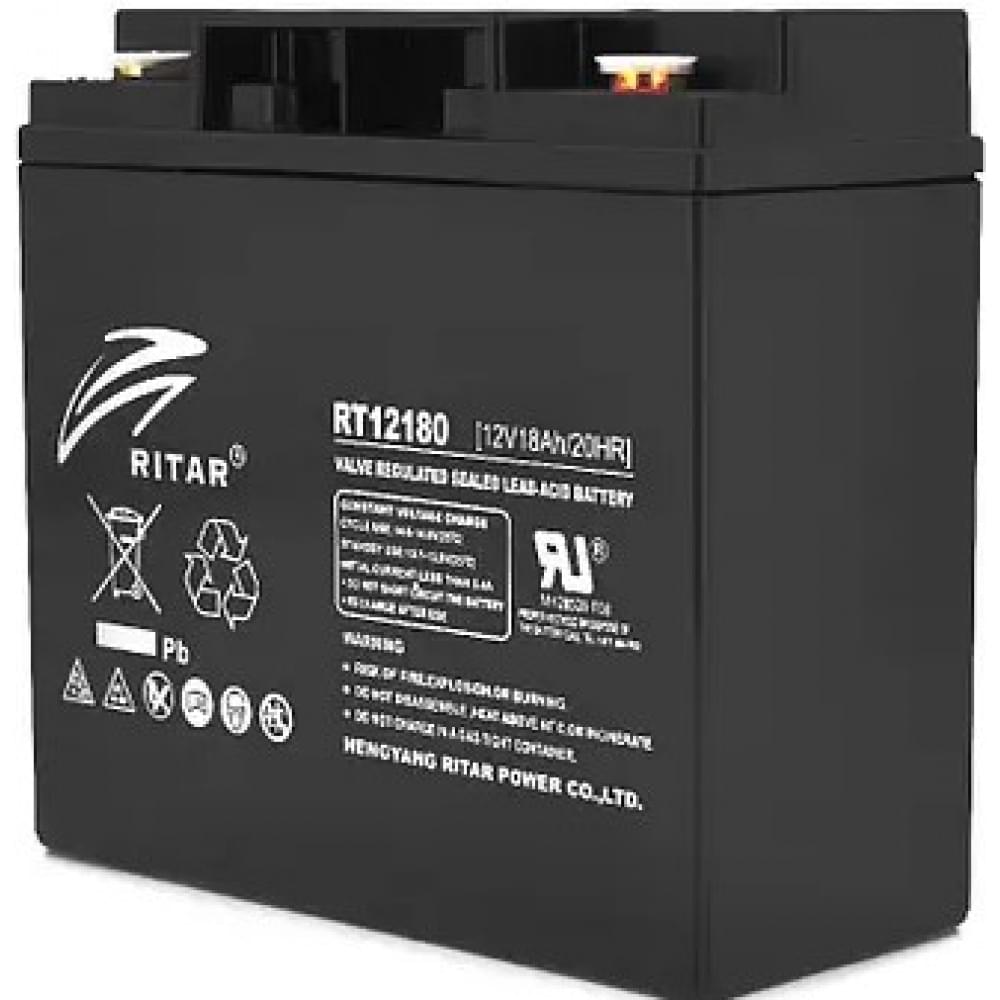 Аккумулятор Ritar AGM RT12180B, Black Case, (12V 18.0Ah)