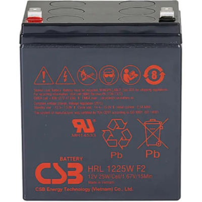 Аккумулятор CSB HRL1225WF2 AGM 12V 5,8Ah