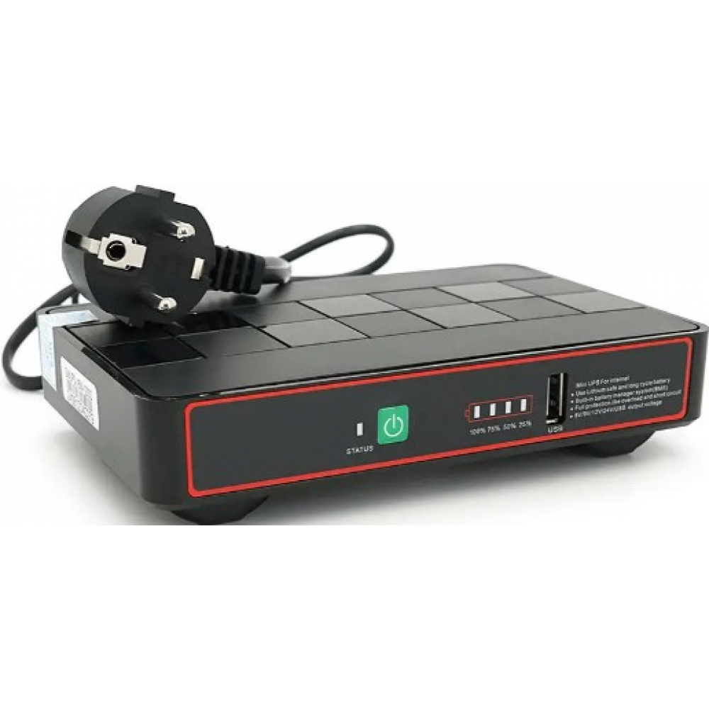 ИБП Green Wave ECO418Pro-18W, 5/9/12/15/24V, (12000MAh), Black, BOX, Q20