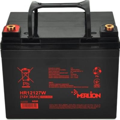Акумулятор свинцево-кислотний (AGM) Merlion HR12127W (12V 36Ah)