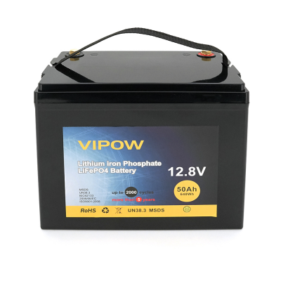 Аккумулятор литий-железо-фосфатный Vipow LiFePO4 12,8V 50Ah