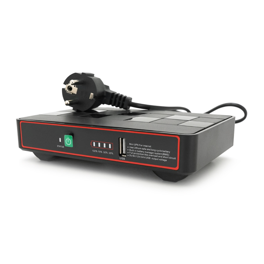 ИБП Green Wave ECO418Pro-18W, 5/9/12/15/24V, (12000MAh), Black, BOX, Q20