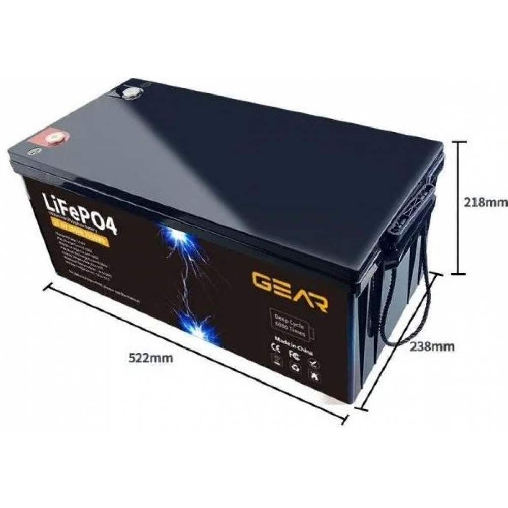 Аккумулятор Gear LiFePO4 25.6V 100AH (BMS-50A/100A), Q1