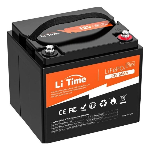 Акумулятор літій-залізо-фосфатний LiTime L12V50-BASIC-4-A38 LiFePO4 12,8V 50Ah 640Wh(100/100A)