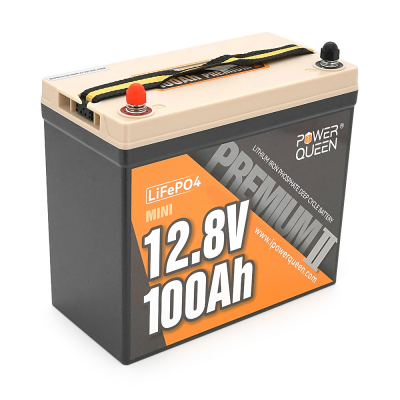 Акумулятор літій-залізо-фосфатний (LiFePo4) Power Queen 12,8V 100Ah Mini 1280Wh