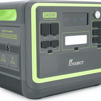 Портативная зарядная станция FOSSiBOT F2400, 2200W/2048Wh LiFePO₄, MPPT 500W max, XT60-12V/25А, 2xDC5521-12V-3A, CarPort-12V-10A, 2xAC230V, 2xUSB-A-18W, 4xUSB-C-100W, Wi-Fi, Bluetooth, charge 2 h,386*840*321 мм. 22кг