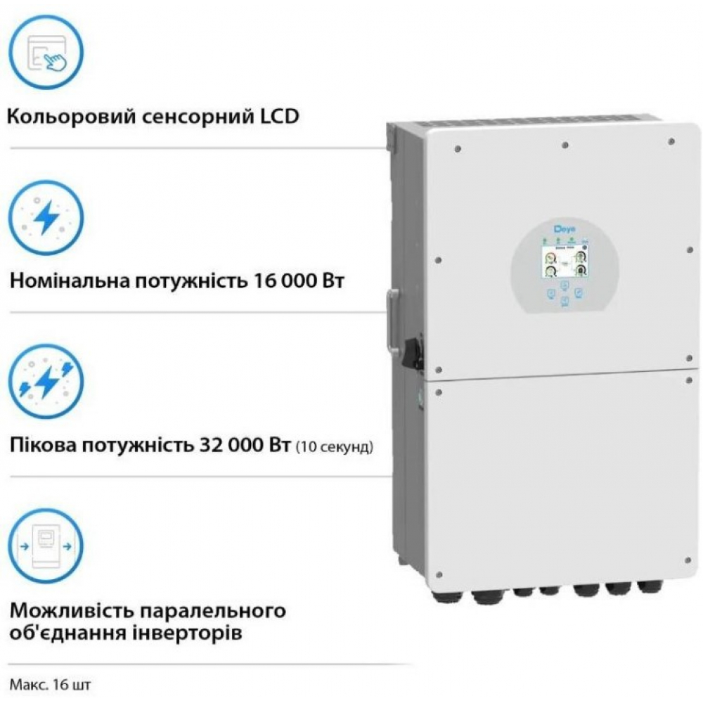 Инвертор Deye SUN-16K-SG01LP1-EU