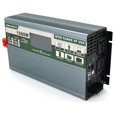 Інвертор Demuda DMDPSW-1500W, 12V/220V, 1500W