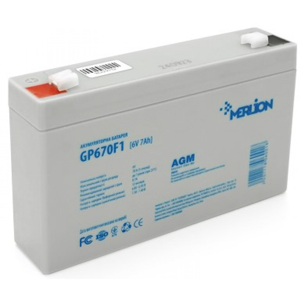 Аккумулятор Merlion AGM GP670F1 6V 7Ah