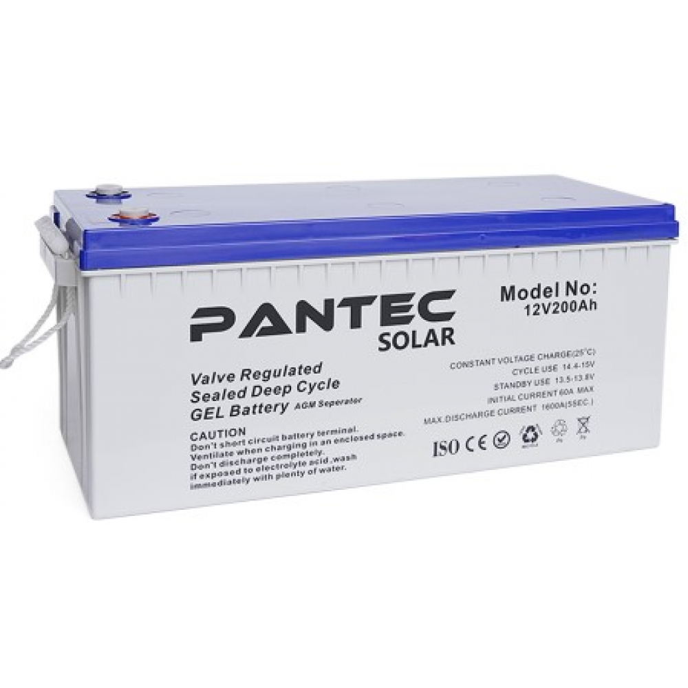 Аккумулятор Pantec 200-12 GEL (12V 200Ah)