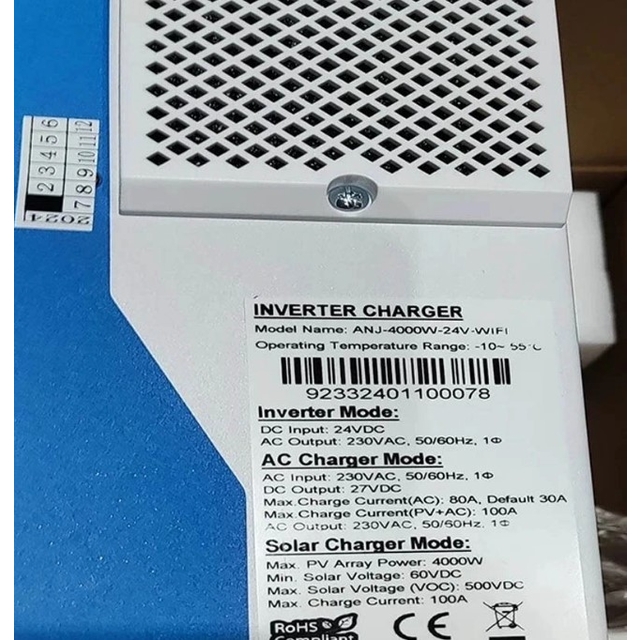 Інвертор Anenji ANJ-4000W-24V WIFI, 4200W, 24V