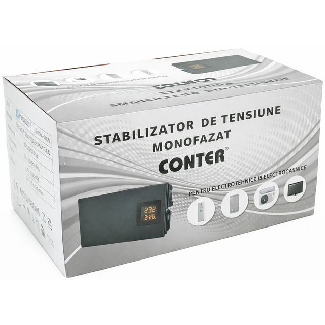 Стабилизатор напряжения релейный Conter SVRS-1000VA/750W (1 фаза)
