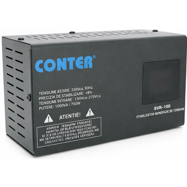 Стабилизатор напряжения релейный Conter SVRS-1000VA/750W (1 фаза)