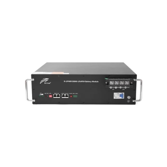 Акумулятор літій-залізо-фосфатний Ritar R-LFP 48V 100Ah LiFePO4 4800Wh BMS100@16S для монтажу в стійку
