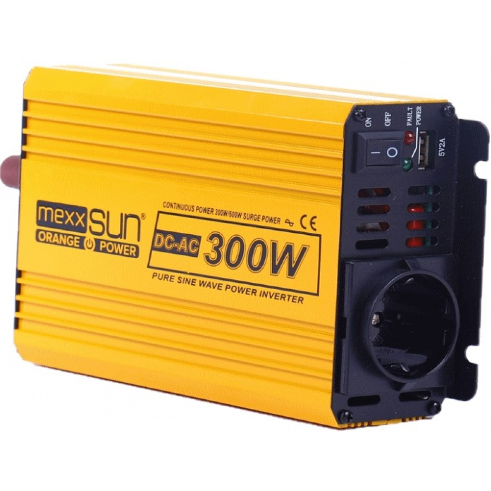 Инвертор Mexxsun MXSPSW-300, 12V/220V, 300W