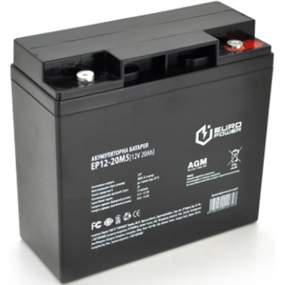 Аккумулятор Europower AGM EP12-20M5 12V 20Ah