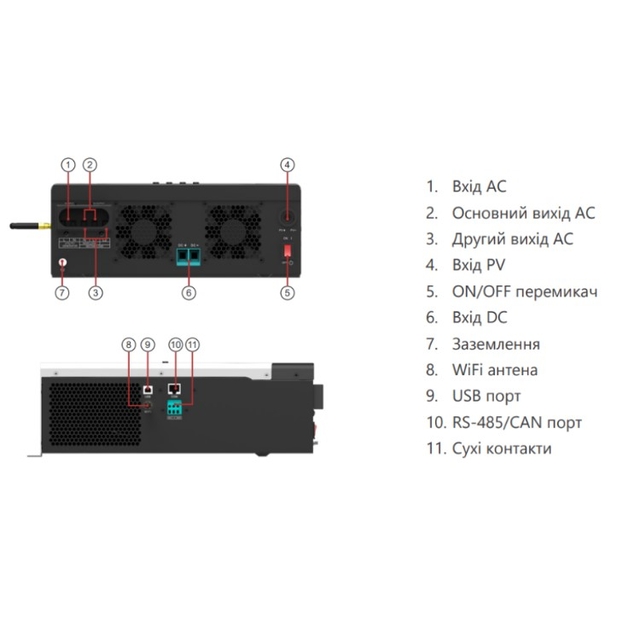 Инвертор Must PV18-6248ECO. 6200W, 48V