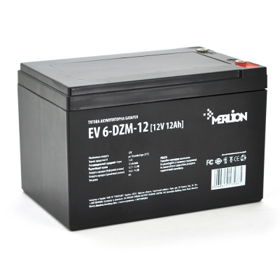 Акумулятор свинцево-кислотний Merlion EV 6-DZM-12 - 12V 12Ah