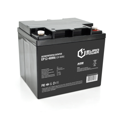 Аккумулятор Europower AGM EP12-40M6 12V 40Ah Black Q1/96