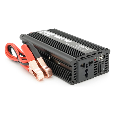 Інвертор напруги PI 1500ВА(900Вт), 12/220V, approximated, 1 універсальна розетка, клем + крокодили
