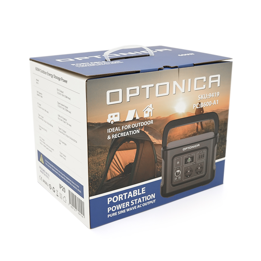 Портативная зарядная станция Optonica PS-9419 600W/512Wh(22.4V/20AH)