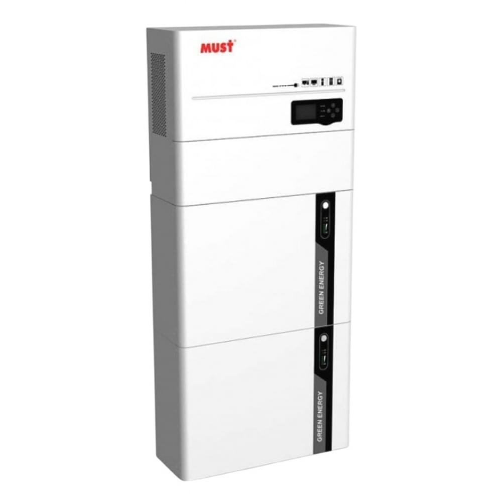 Комплект резервного питания Must HBP-55482ES, 5,5KW+ 2 шт АКБ LiFePo4 51.2V DC 100Ah (10240Wh), MPPT(150~430V), 100A, IP50, CAN, RS485