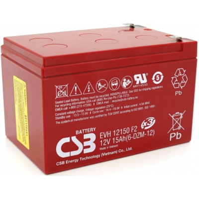 Аккумулятор свинцово-кислотный CSB EVH12150 AGM (12V 15Ah)