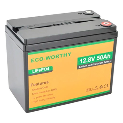 Аккумулятор литий-железо-фосфатный Eco-Worthy LiFePO4 12,8V 50Ah