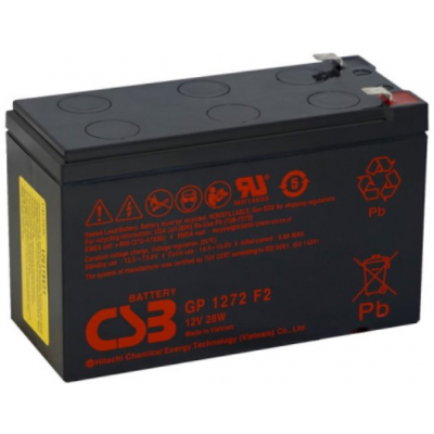Аккумулятор свинцово-кислотный (AGM) CSB GP1272F2 AGM (12V 7,2Ah)