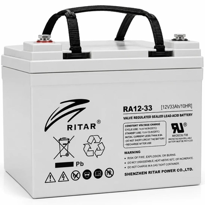 Акумулятор свинцево-кислотний Ritar AGM RA12-33, Gray Case, 12V 33Ah